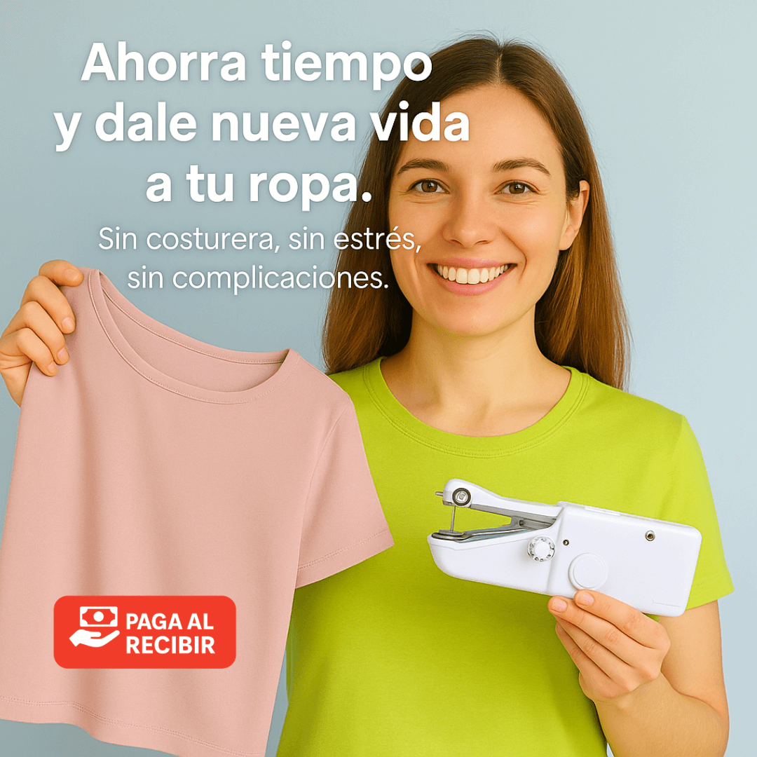 Mini Máquina de Coser Portátil – Cose, arregla y crea en segundos, donde sea que estés.