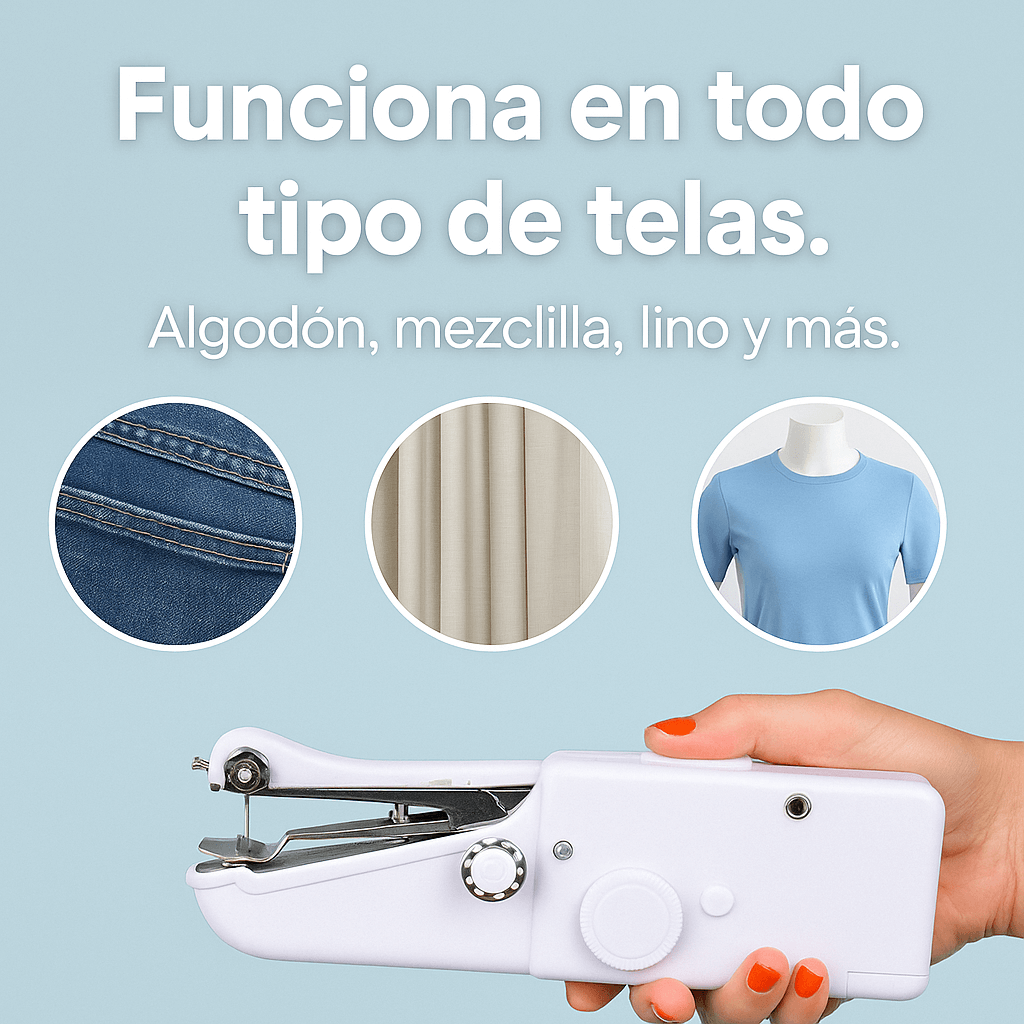 Mini Máquina de Coser Portátil – Cose, arregla y crea en segundos, donde sea que estés.
