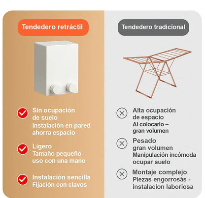 Tendedero Retráctil 4,2 m — Seca más, ocupa menos