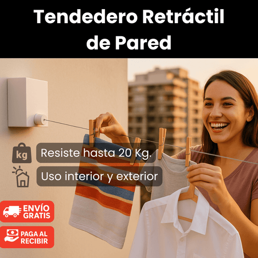 Tendedero Retráctil 4,2 m — Seca más, ocupa menos